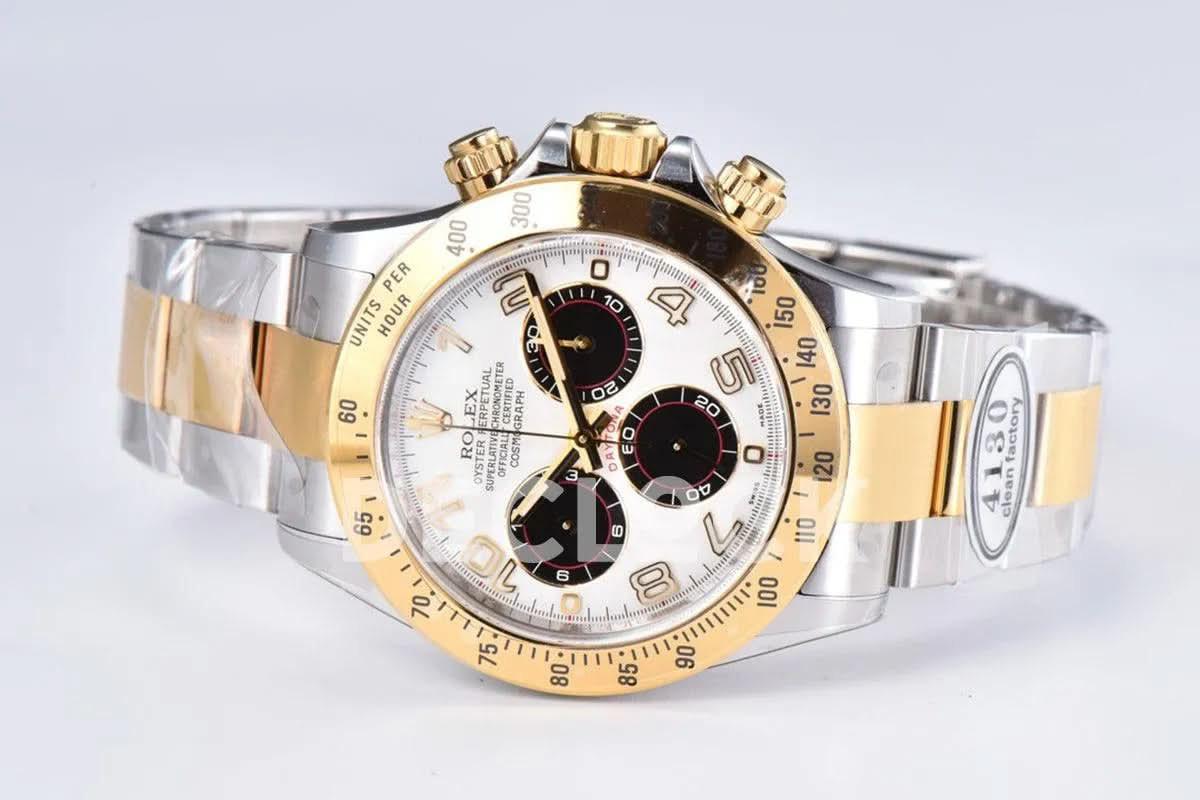 Replica Rolex Daytona 116519 White Dial in Yellow Gold |  Declock.