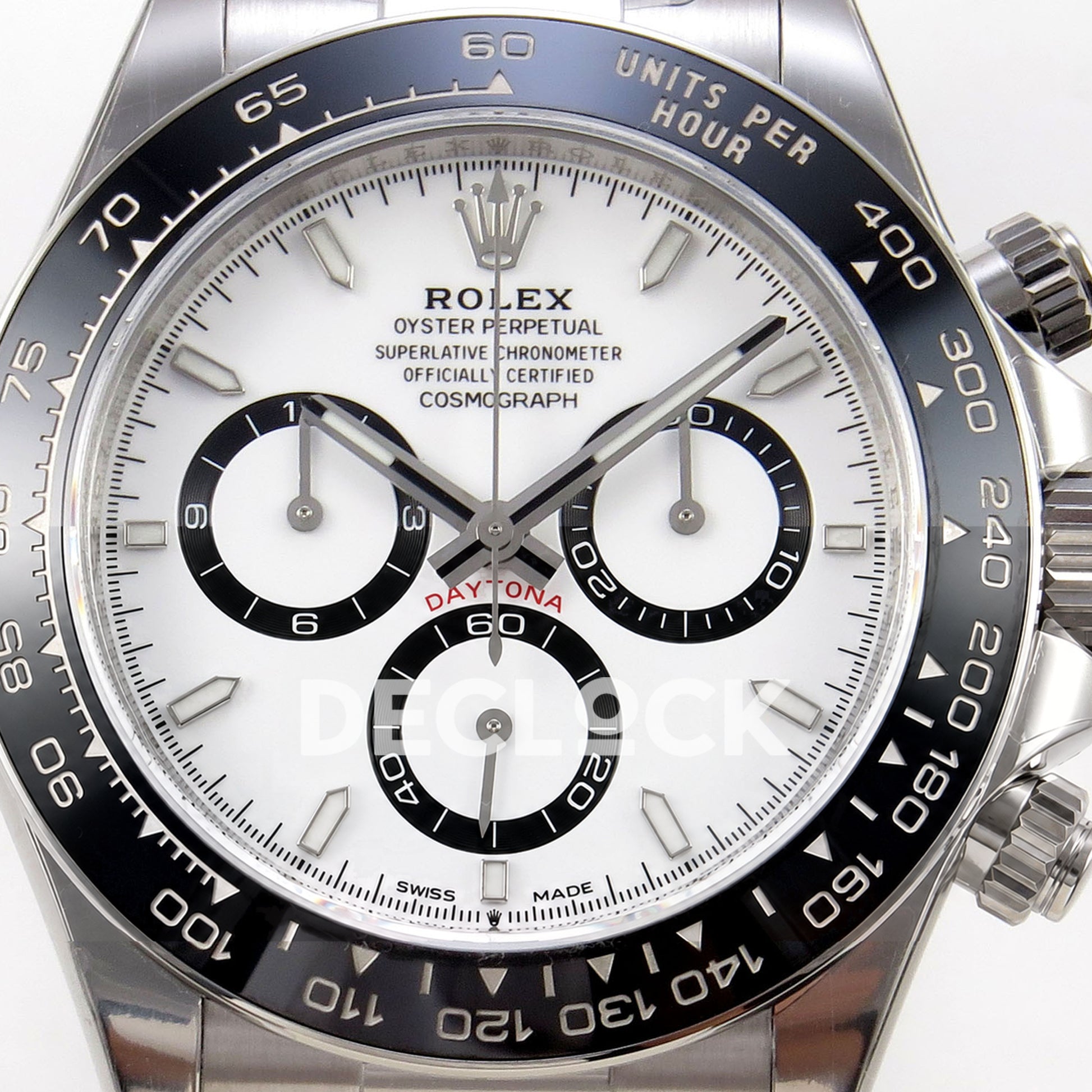 Super Clone Rolex Daytona 126515 Black/RG Stick Dial on Oysterflex Strap DD4131