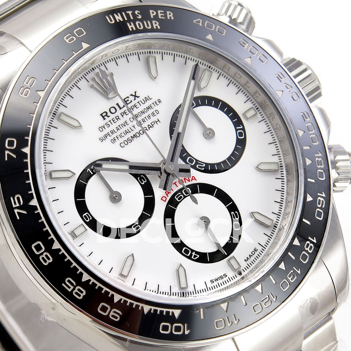 Super Clone Rolex Daytona 126515 Black/RG Stick Dial on Oysterflex Strap DD4131