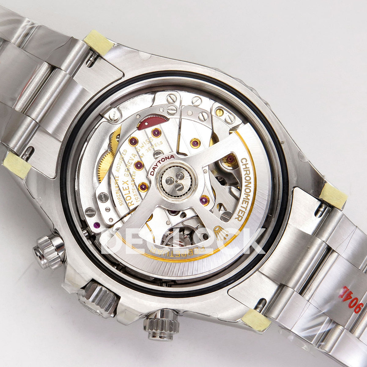Super Clone Rolex Daytona 126515 Black/RG Stick Dial on Oysterflex Strap DD4131