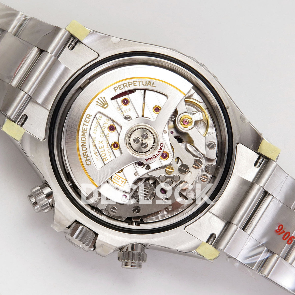 Super Clone Rolex Daytona 126515 Black/RG Stick Dial on Oysterflex Strap DD4131