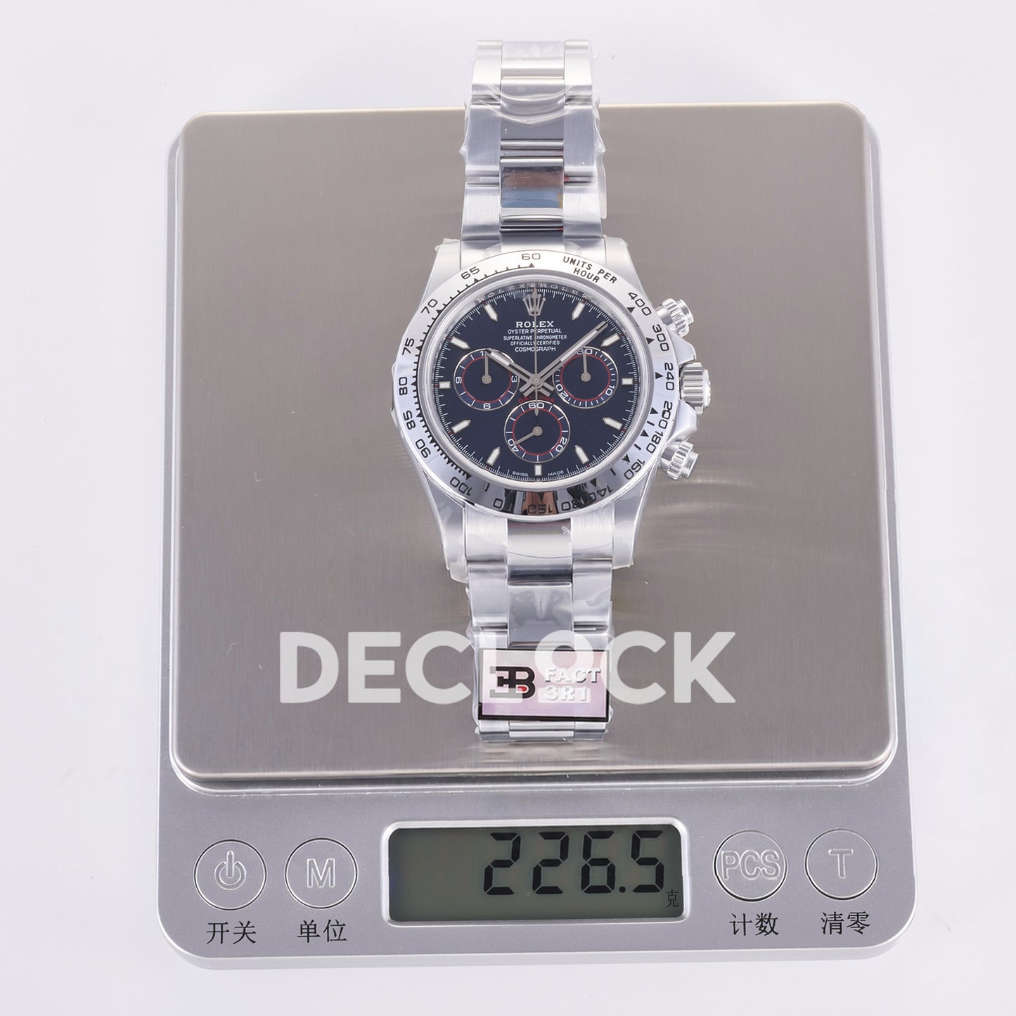 Rolex Daytona 126509 3BF Steel Blue Dial JH4131 Weighted 220g Free Sprung