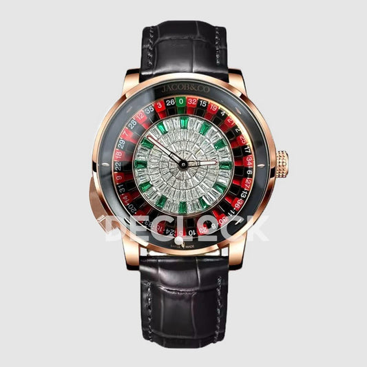 Replica Vacheron Constantin Jacob & Co. Casino Tourbillon Baguette on RG | Declock.