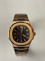 Replica DECLOCK PP Rose Gold in Brown Dial