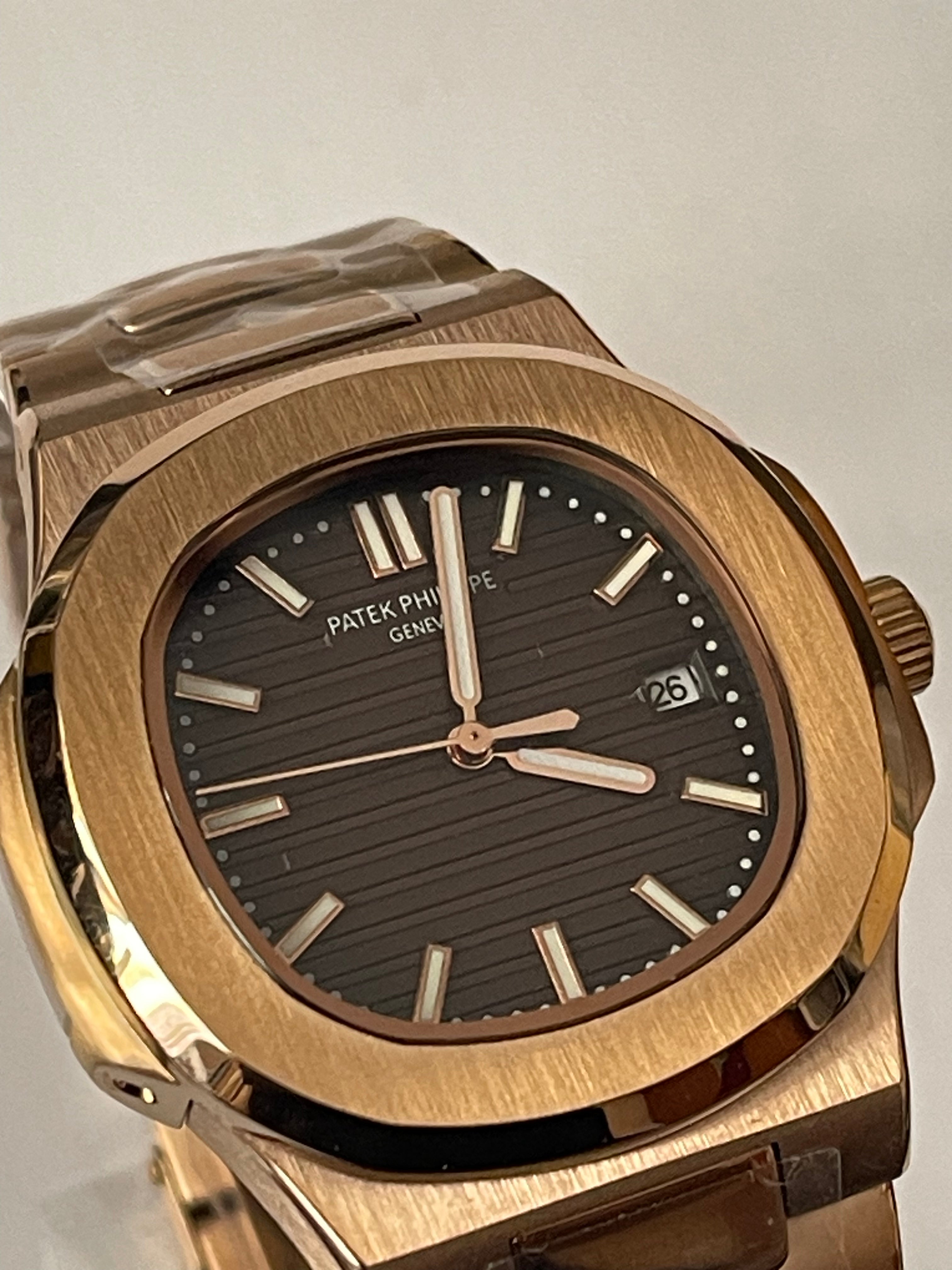 Replica DECLOCK PP Rose Gold in Brown Dial