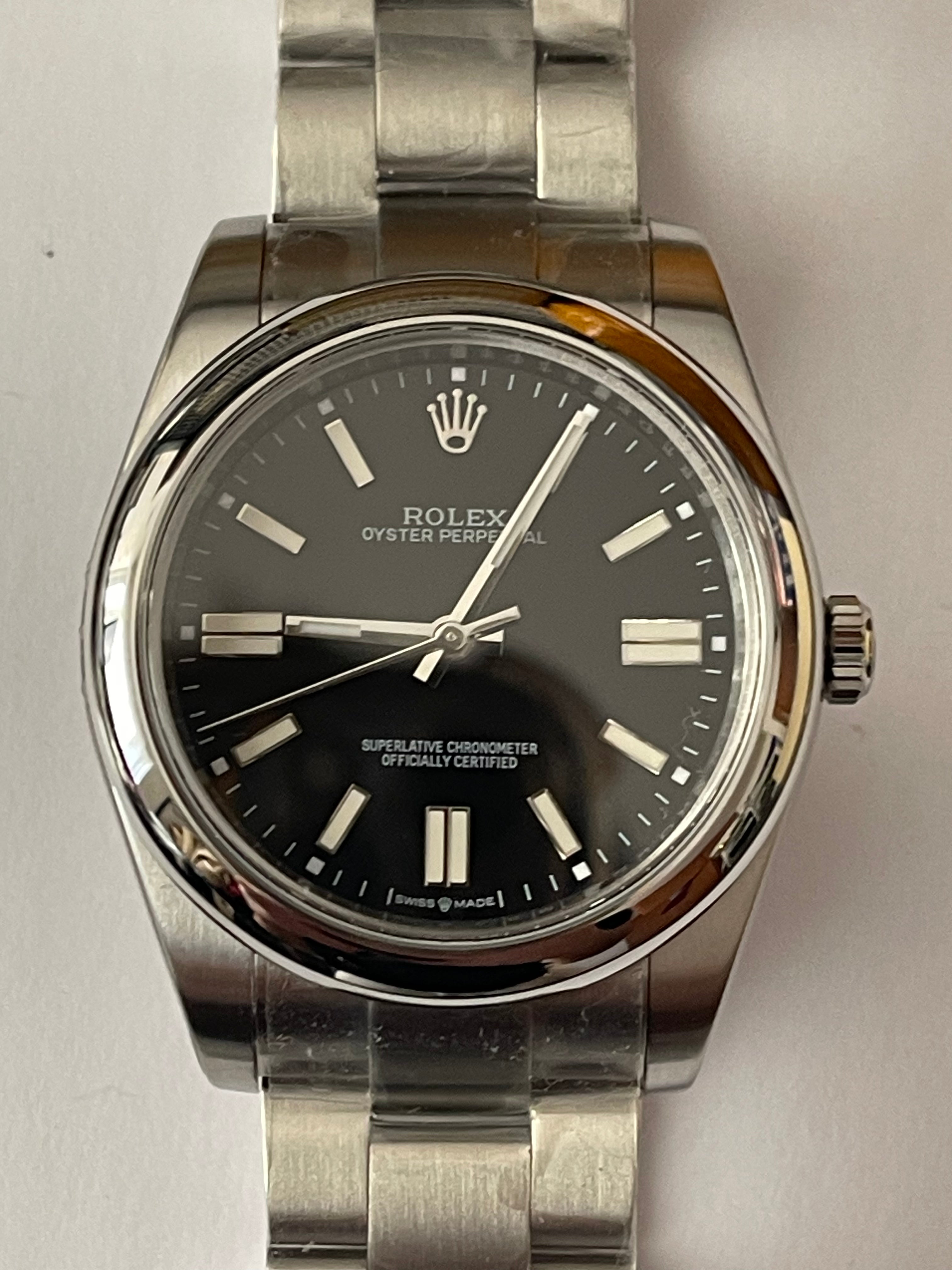 Replica DECLOCK Oyster Black Dial 36mm