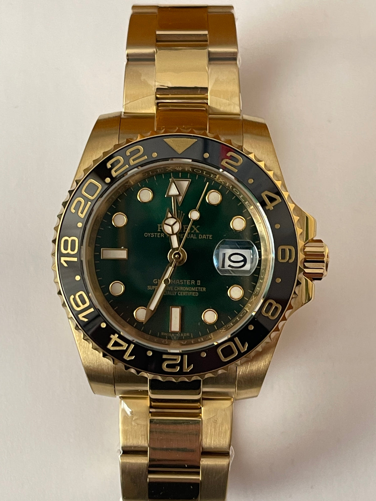 Replica DECLOCK GMT Gold Green Dial