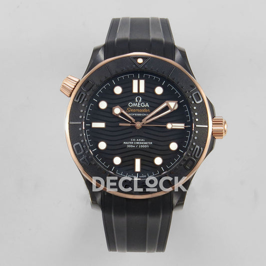 Seamaster Diver 300M Black Ceramic Black Dial On Black Rubber Strap
