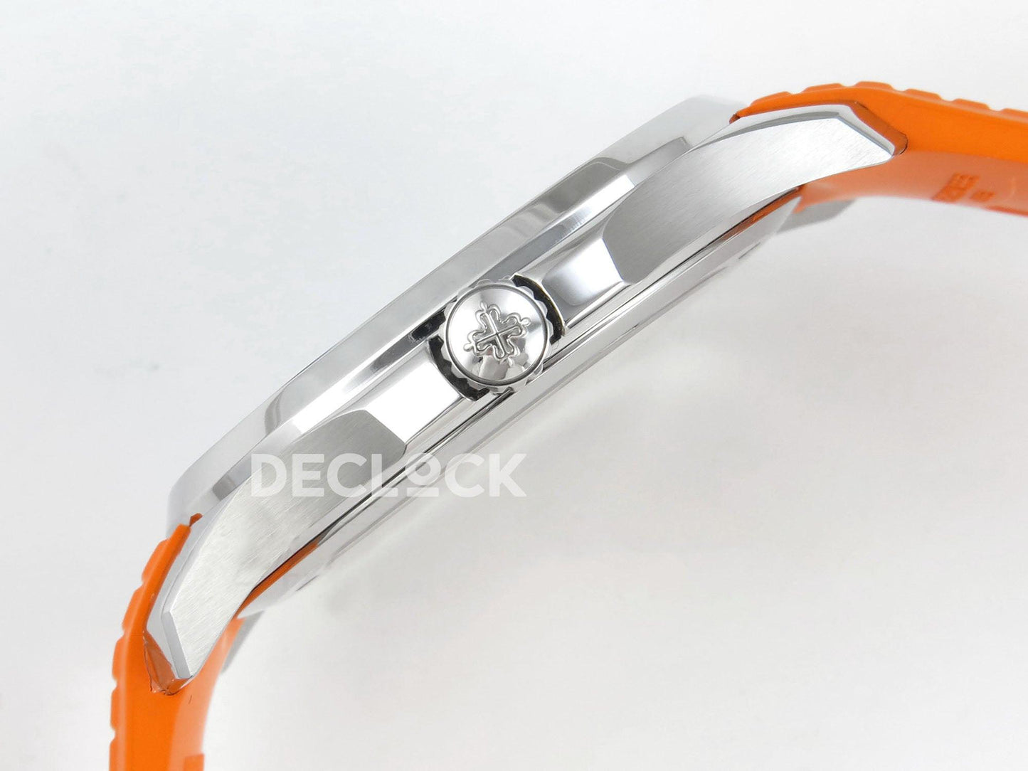 Replica Pattek Philippe Aquanaut 5167 SS  Gray Dial on Orange Rubber Strap |  Declock.