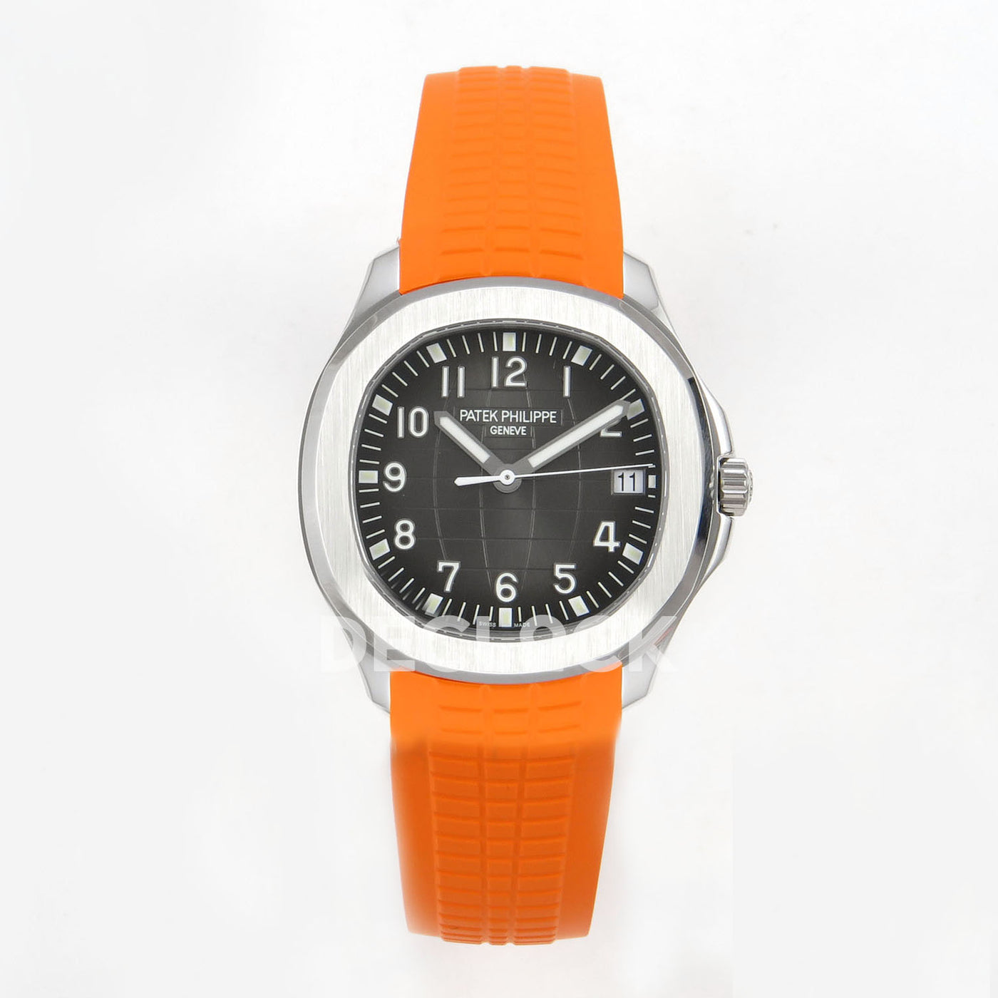 Aquanaut 5167 SS  Gray Dial on Orange Rubber Strap