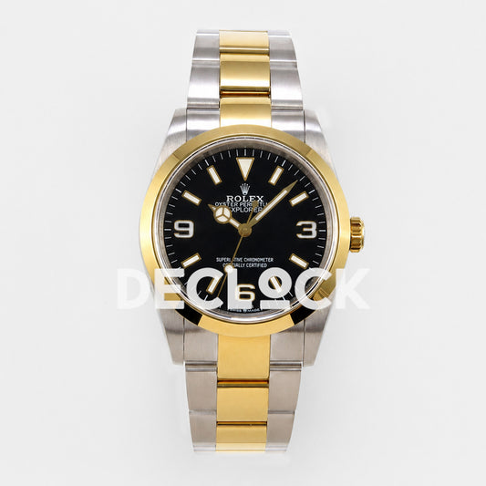 Rolex Explorer 124273 36mm QF Black Dial SH3230 Free Sprung Replica Watch