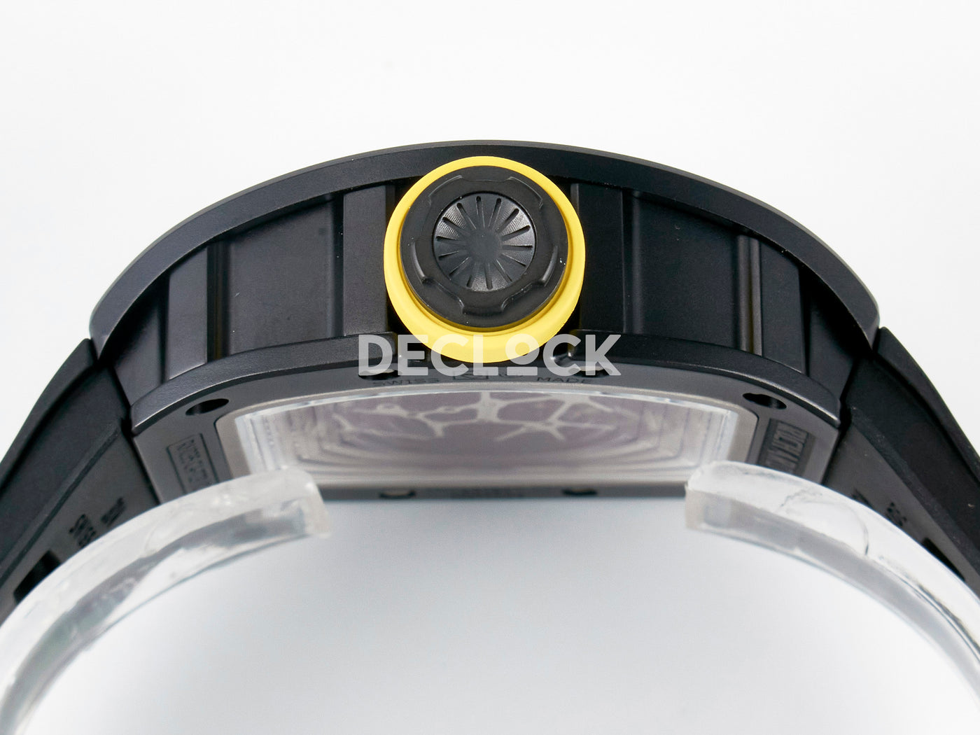RM035-02 Black Ceramic SONIC Best Edition Skeleton Dial on Black Rubber Strap