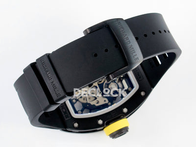 RM035-02 Black Ceramic SONIC Best Edition Skeleton Dial on Black Rubber Strap