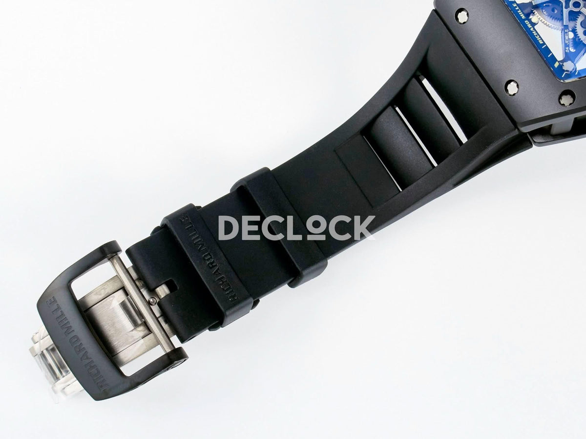 Replica Richard Mille RM035-02 Black Ceramic SONIC Best Edition Skeleton Dial on Black Rubber Strap |  Declock.
