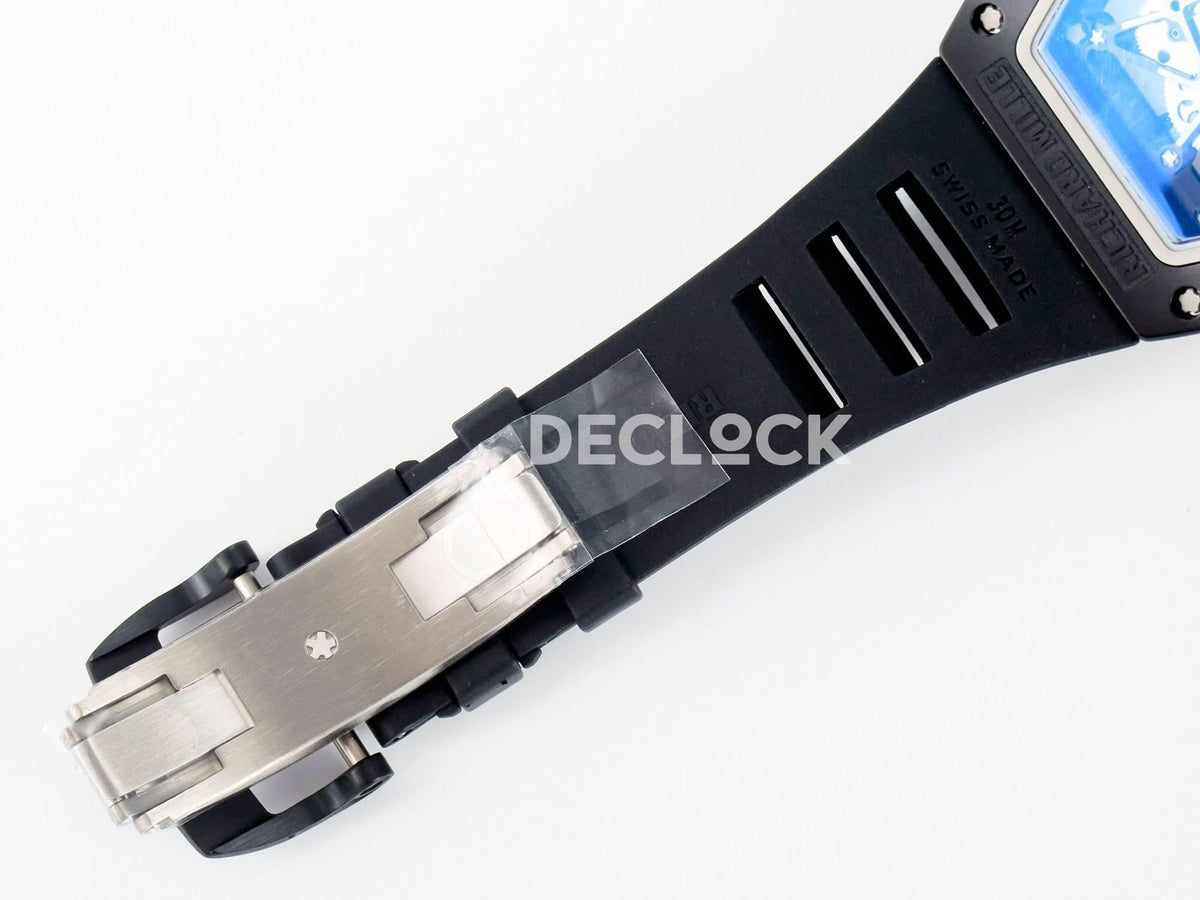 Replica Richard Mille RM035-02 Black Ceramic SONIC Best Edition Skeleton Dial on Black Rubber Strap |  Declock.