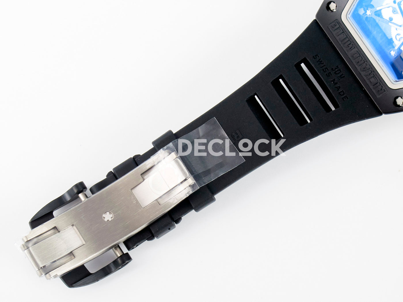 RM035-02 Black Ceramic SONIC Best Edition Skeleton Dial on Black Rubber Strap