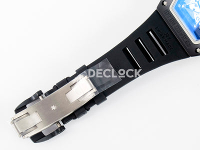 RM035-02 Black Ceramic SONIC Best Edition Skeleton Dial on Black Rubber Strap