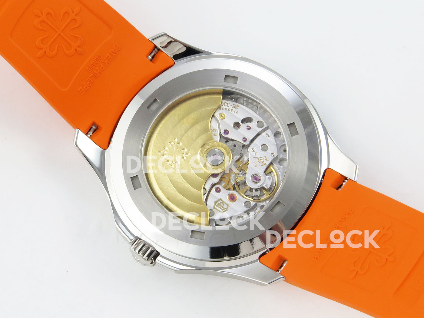 Aquanaut 5167 SS  Gray Dial on Orange Rubber Strap