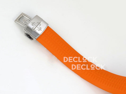 Replica Pattek Philippe Aquanaut 5167 SS Gray Dial on Orange Rubber Strap | Declock.