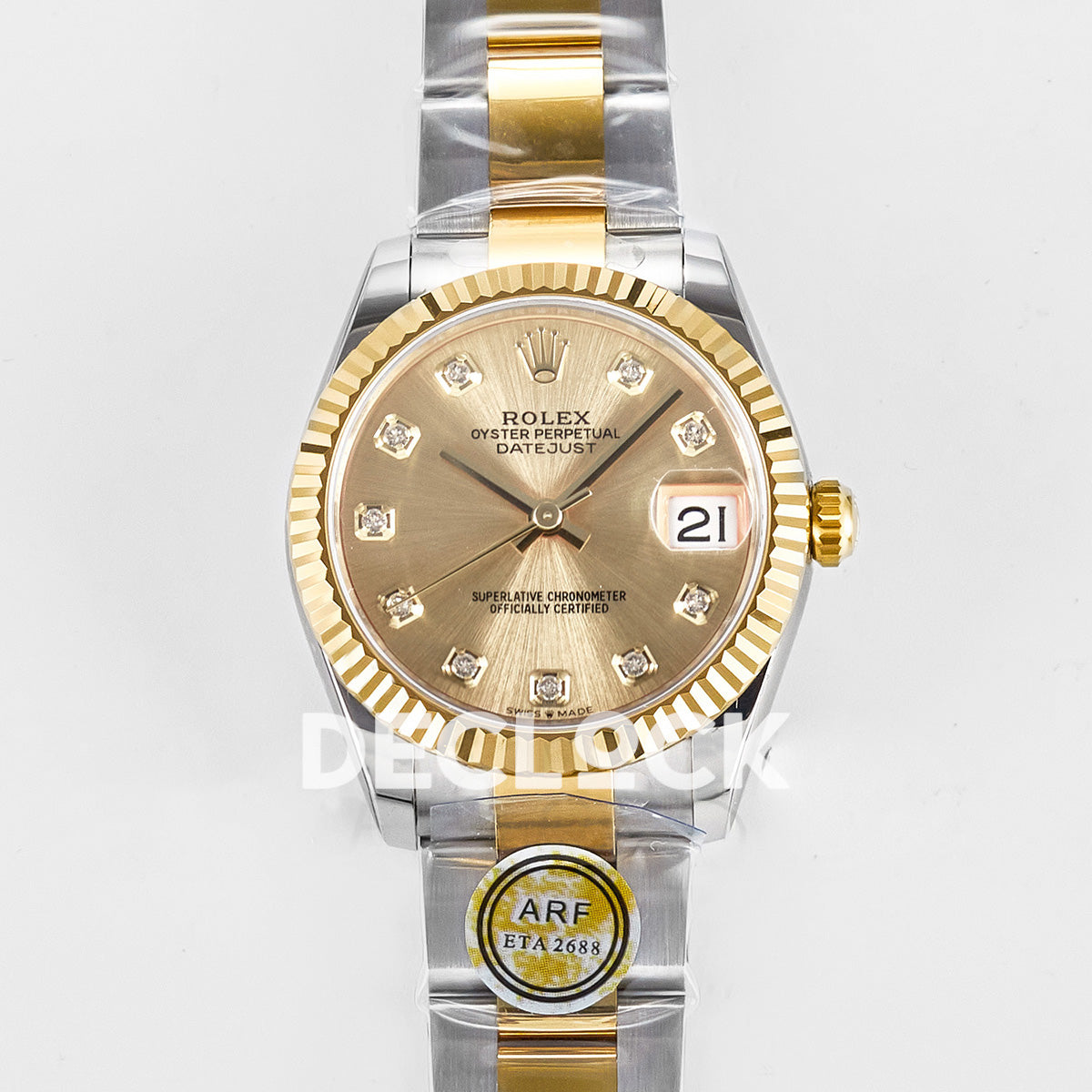 DateJust 31 278273 ARF 1:1 Best Edition 904L Steel YG Diamonds Dial on SS/YG Oyster Bracelet ETA 2688