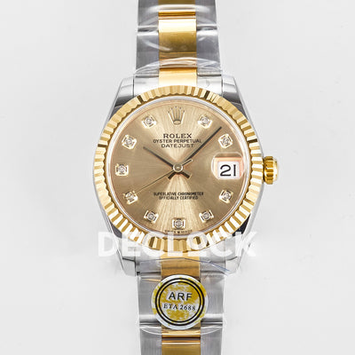 DateJust 31 278273 ARF 1:1 Best Edition 904L Steel YG Diamonds Dial on SS/YG Oyster Bracelet ETA 2688