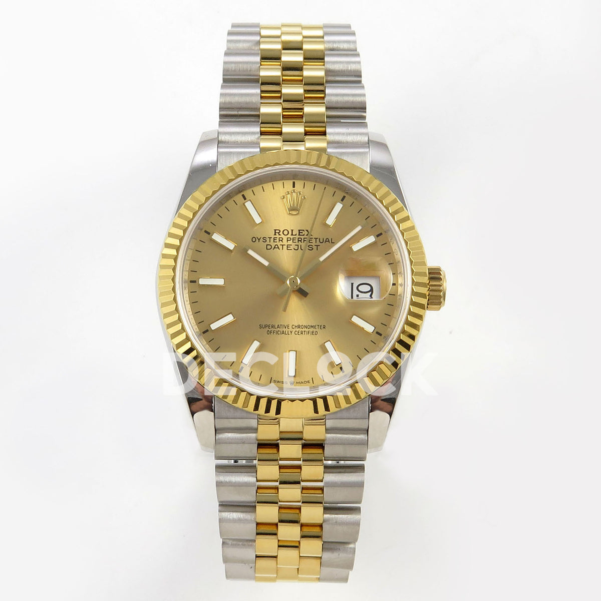 Rolex Datejust II 36 116333 Yellow Gold Dial in Rose Gold /Steel with Diamond Markers Replica Watch