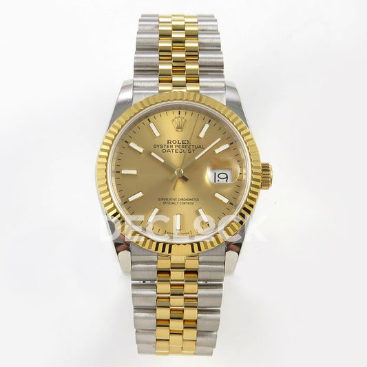 Rolex Datejust II 36 116333 Yellow Gold Dial in Rose Gold /Steel with Diamond Markers Replica Watch