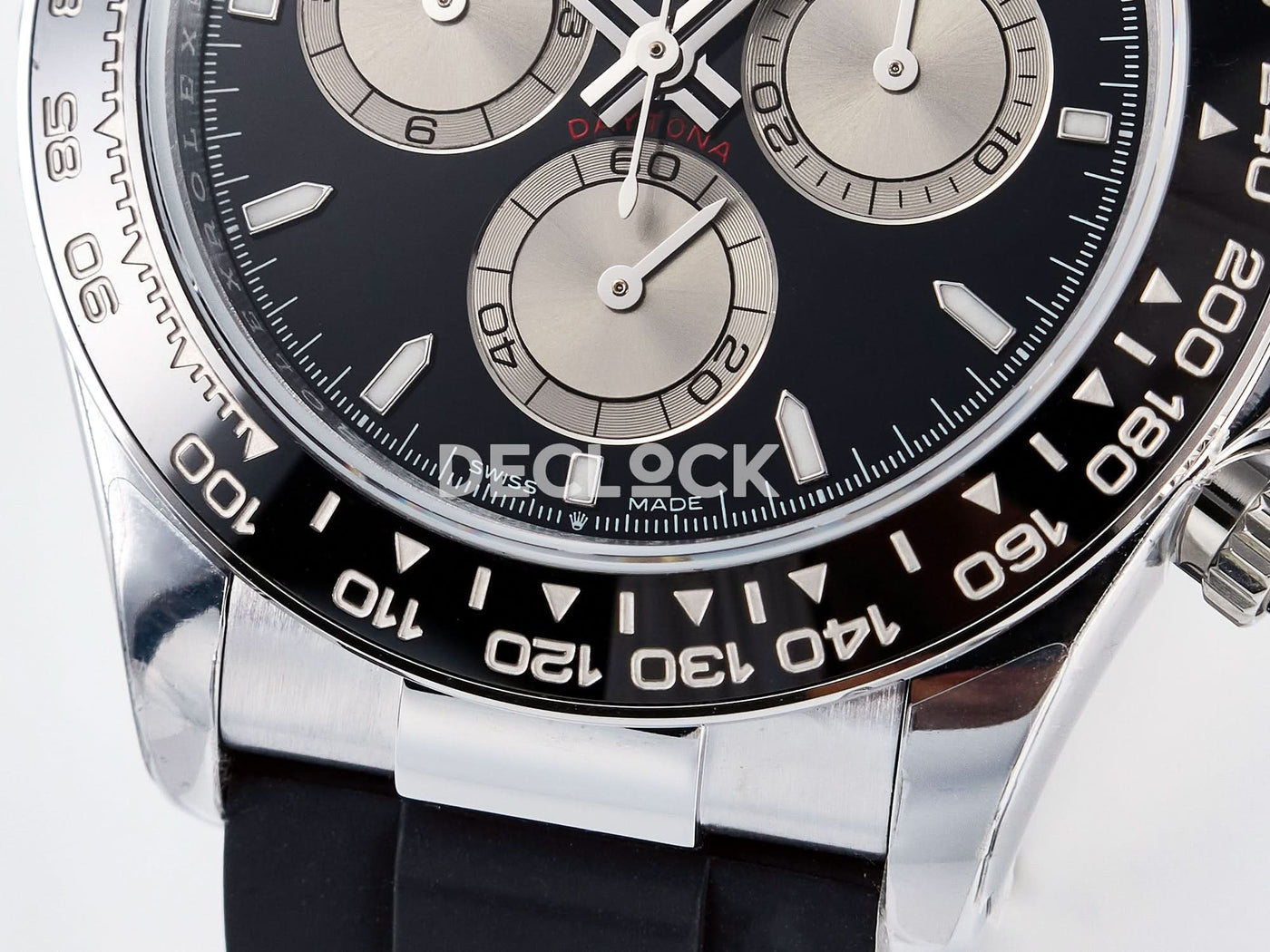 Daytona 126519 Black/Gray Dial in White Gold on Rubber Strap