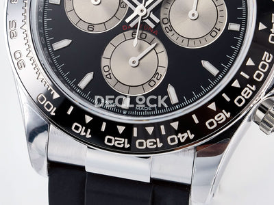 Daytona 126519 Black/Gray Dial in White Gold on Rubber Strap