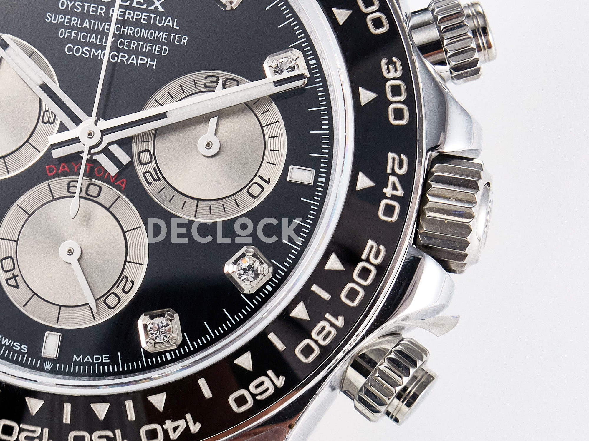 Replica Rolex Daytona 126519 QF 1:1 Best Edition Black/Silver Diamonds Dial on Oysterflex Strap SH4131 V6（Gain Weight）