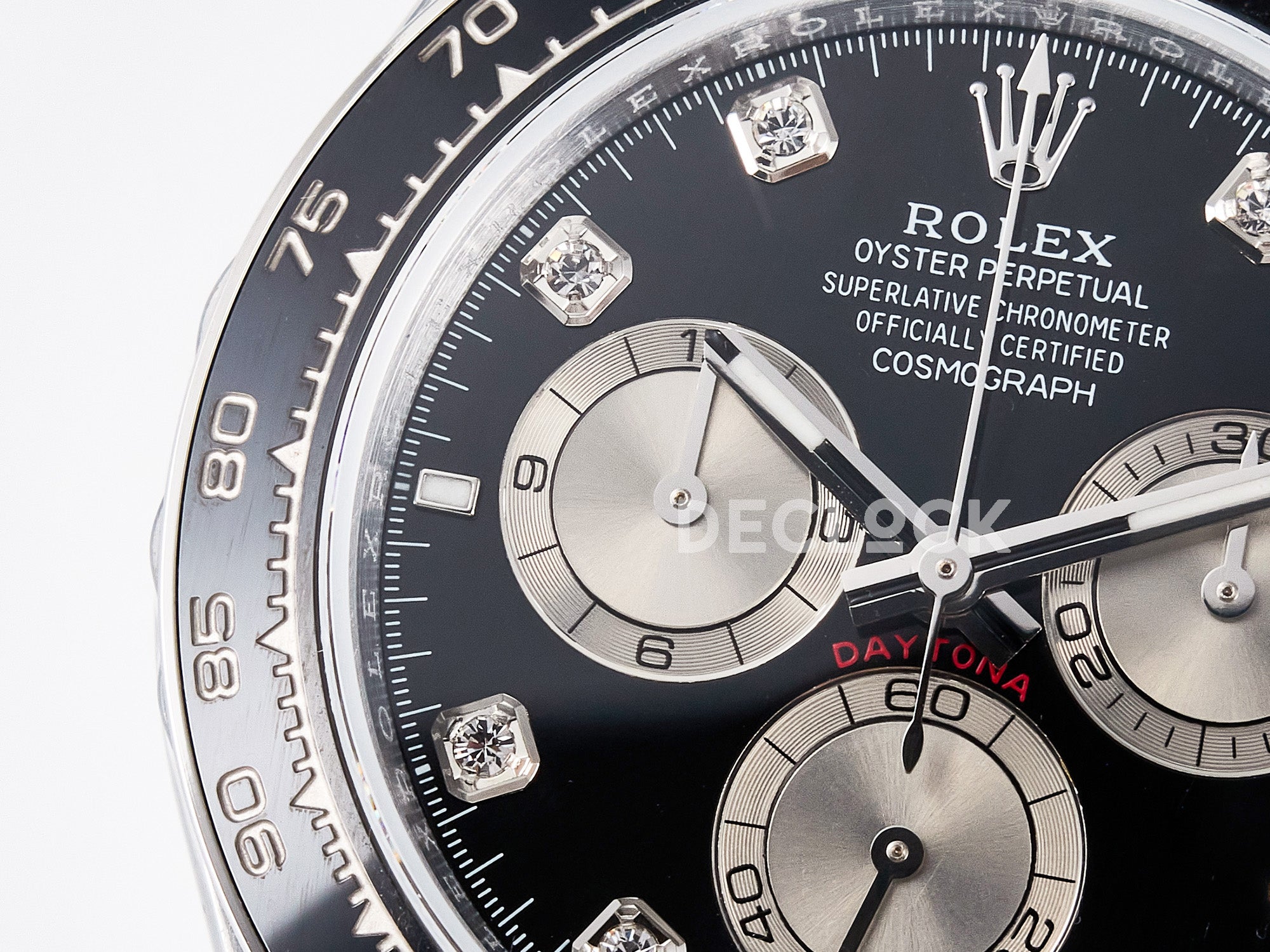 Replica Rolex Daytona 126519 QF 1:1 Best Edition Black/Silver Diamonds Dial on Oysterflex Strap SH4131 V6（Gain Weight）