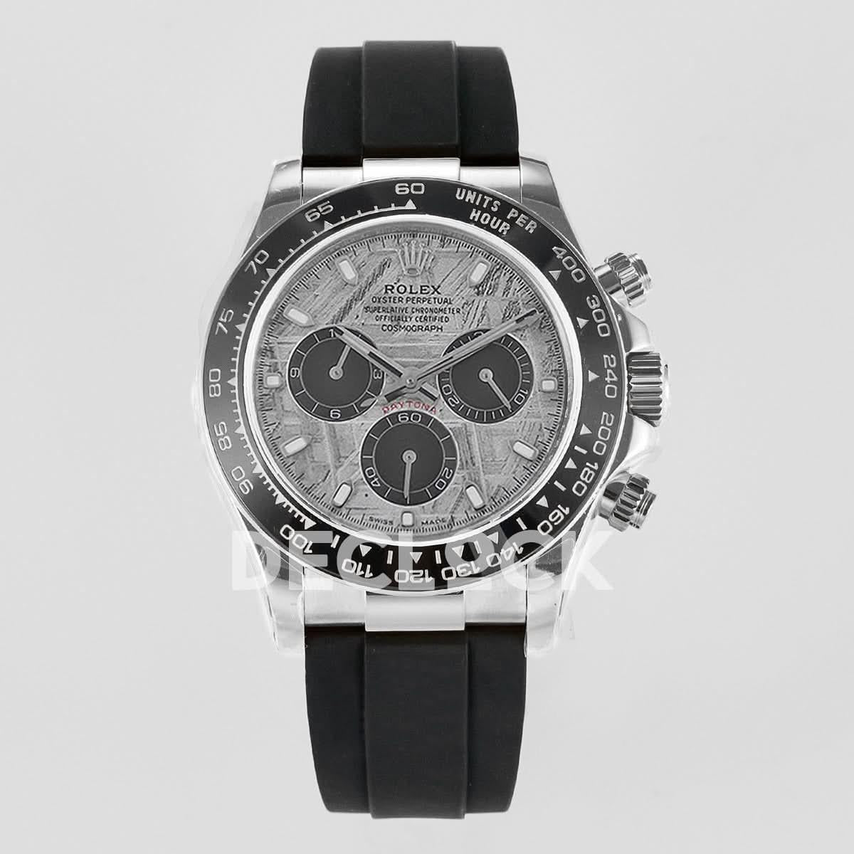 Replica Rolex Daytona 116519LN Meteorite Dial in White Gold |  Declock.