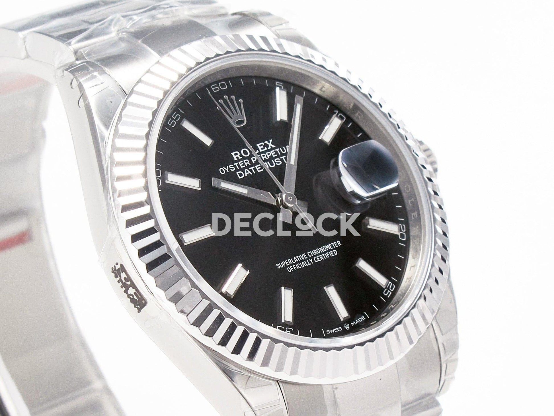 Replica Rolex DateJust 41 126334 904L SS VSF 1:1 Best Edition Black Dial on Oyster Bracelet VS3235 V2 |  Declock.