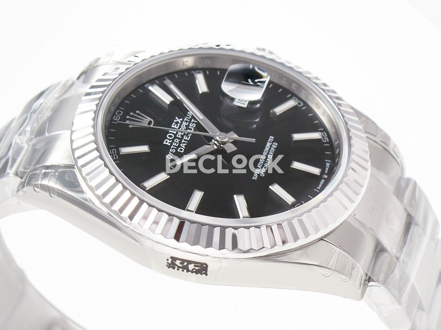 Replica Rolex DateJust 41 126334 904L SS VSF 1:1 Best Edition Black Dial on Oyster Bracelet VS3235 V2 |  Declock.