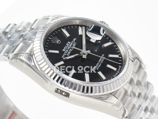 Replica Rolex DateJust 36 SS 116234 VSF 1:1 Best Edition 904L Steel Black Dial on Jubilee Bracelet VS3235 | Declock.