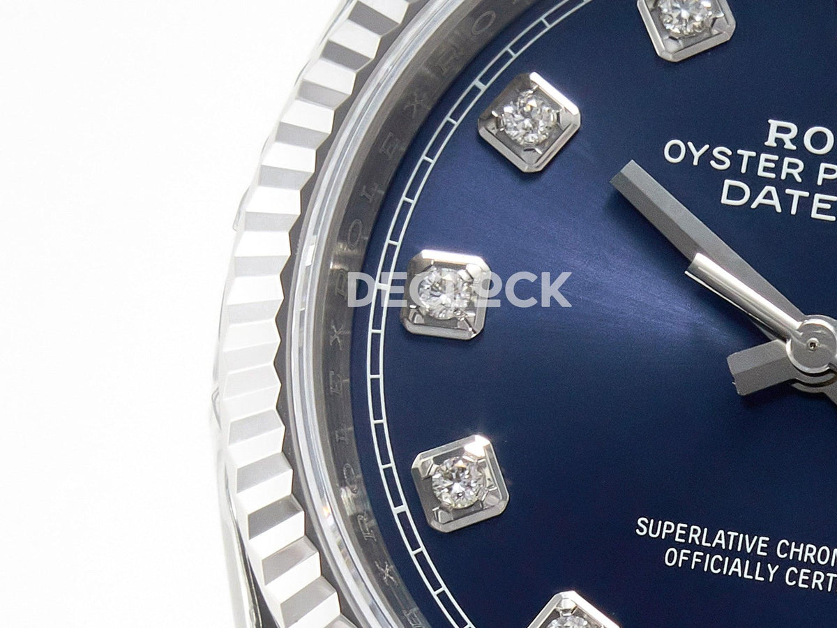 Replica Rolex DateJust 36 SS 116234 VSF 1:1 Best Edition 904L Steel Blue Diamonds Dial on Jubilee Bracelet VS3235 |  Declock.