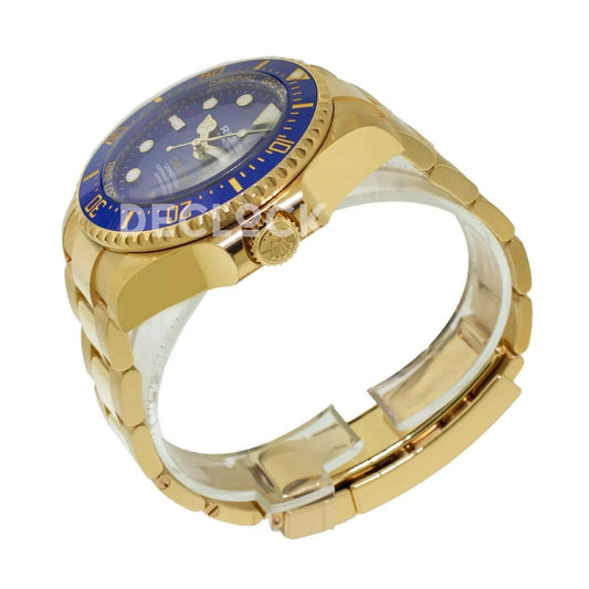 Replica Rolex Sea-Dweller Deepsea 136668LB Yellow Gold Blue Dial & Blue Bezel |  Declock.