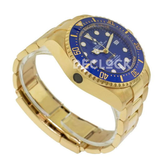 Replica Rolex Sea-Dweller Deepsea 136668LB Yellow Gold Blue Dial & Blue Bezel |  Declock.