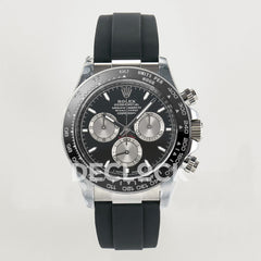 Daytona 126519 Black/Gray Dial in White Gold on Rubber Strap