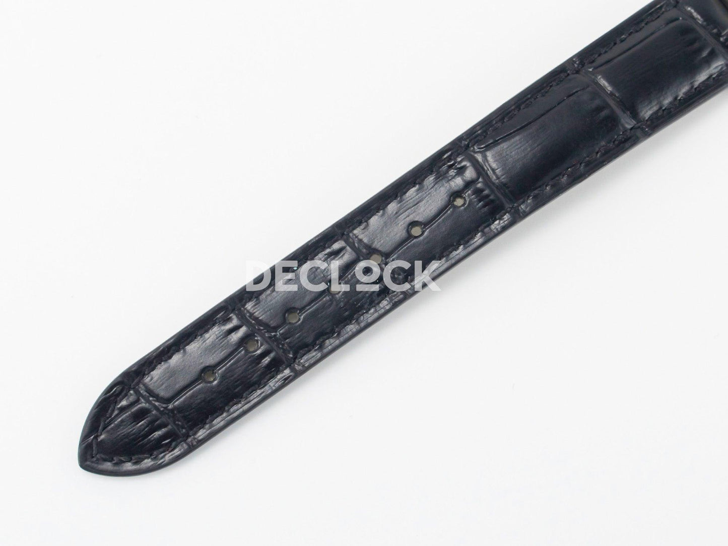 Replica Cartier Santos Dumont (Small) Silver Dial on Black Leather Strap Quartz |  Declock.