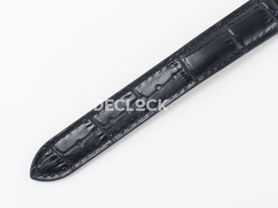 Santos Dumont (Small) Silver Dial on Black Leather Strap Quartz