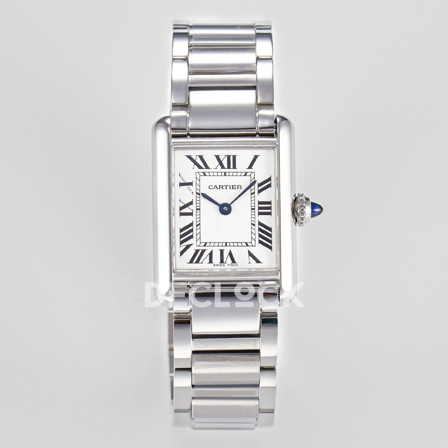 Replica Cartier Tank Must SS 33.7mm White Dial on SS Bracelet |  Declock.