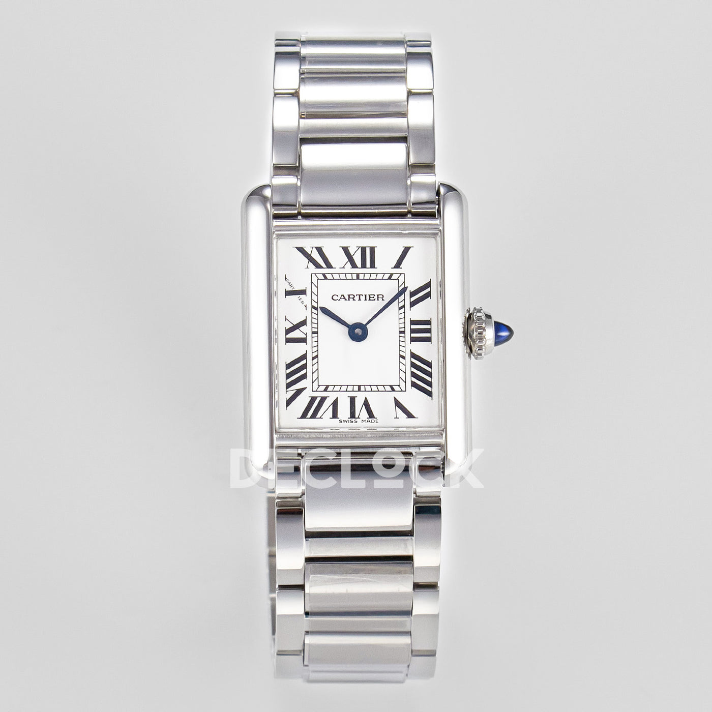 Tank Must SS 33.7mm White Dial on SS Bracelet