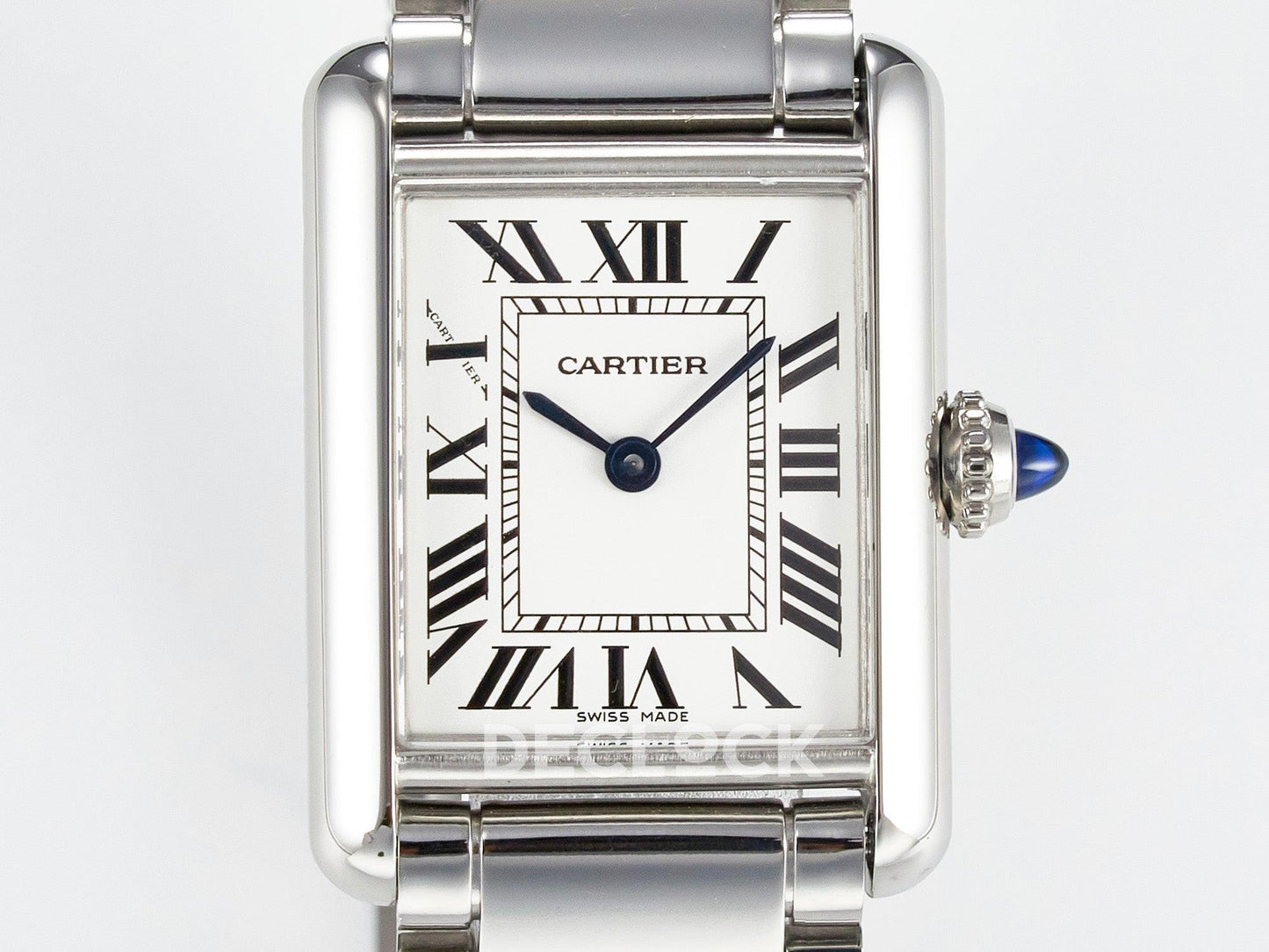 Replica Cartier Tank Must SS 33.7mm White Dial on SS Bracelet |  Declock.