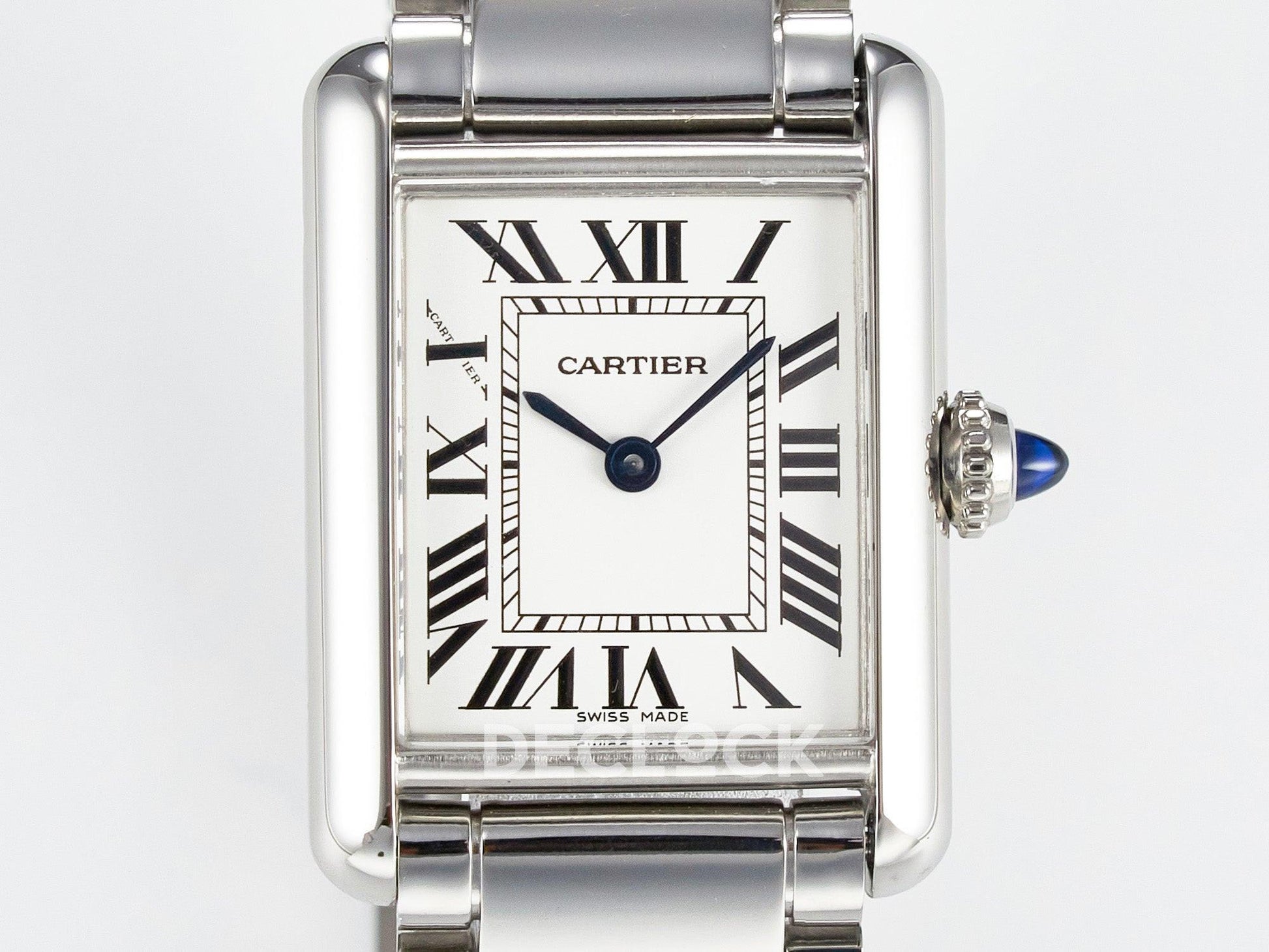 Replica Cartier Tank Must SS 33.7mm White Dial on SS Bracelet |  Declock.