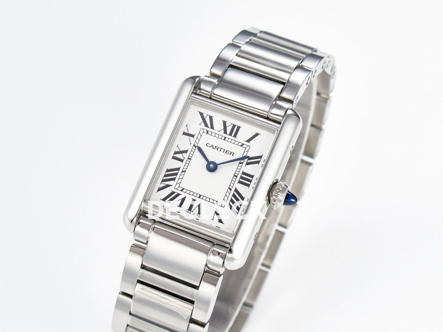 Replica Cartier Tank Must SS 33.7mm White Dial on SS Bracelet |  Declock.