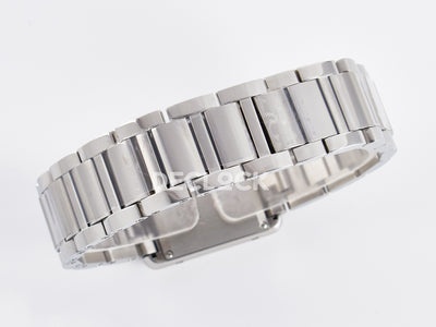 Tank Must SS 33.7mm White Dial on SS Bracelet