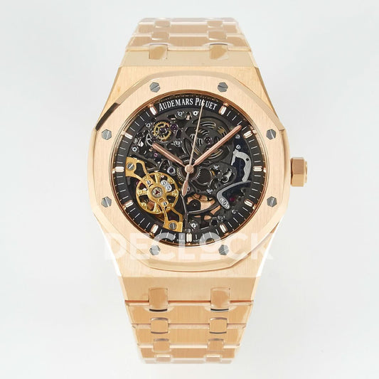 Replica Audemars Pigeut Royal Oak 41mm Skeleton 15407 RG |  Declock.