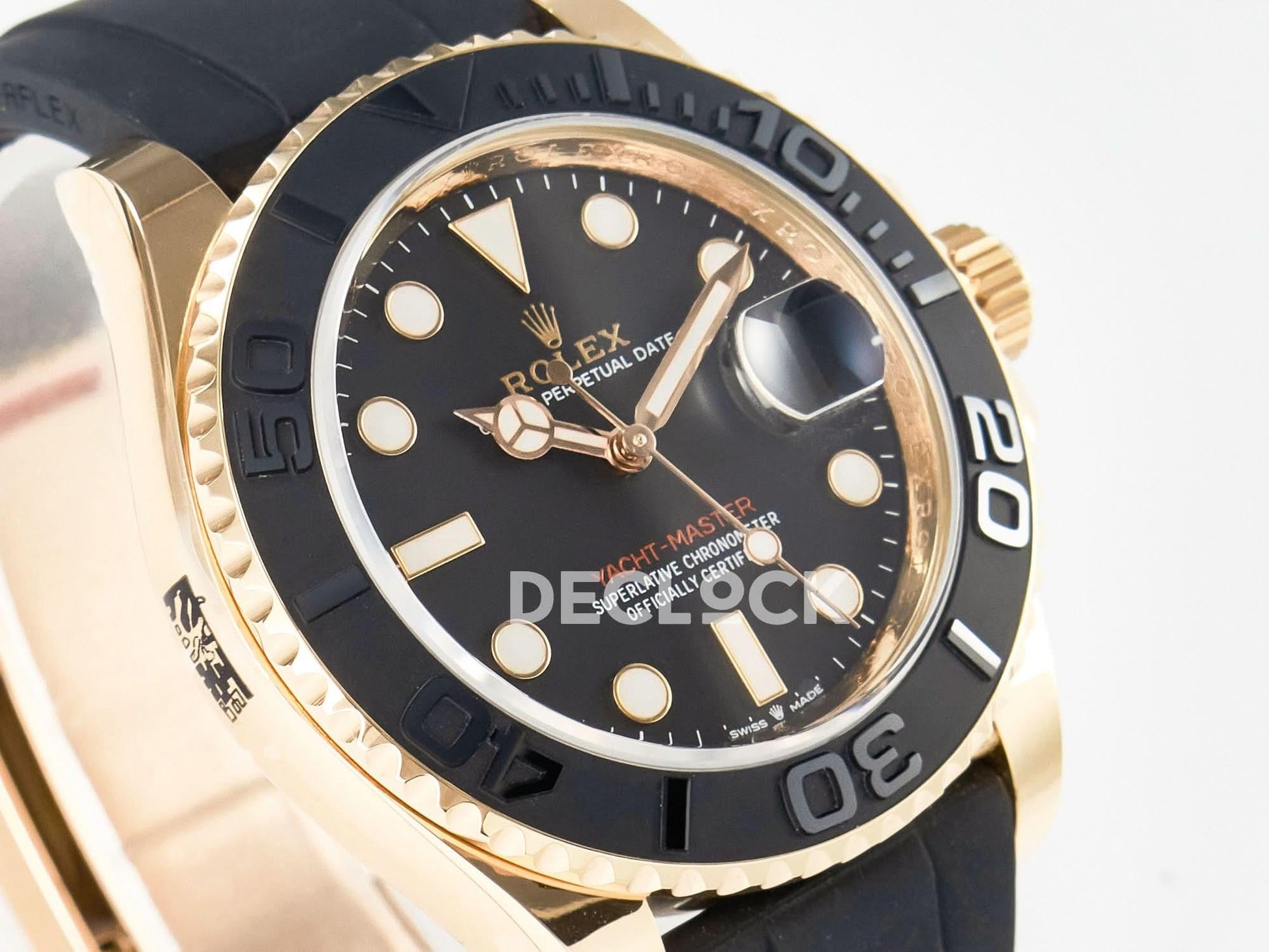 Replica Rolex Yacht-Master 126655 Clean 1:1 RG/Tungsten on Oysterflex |  Declock.