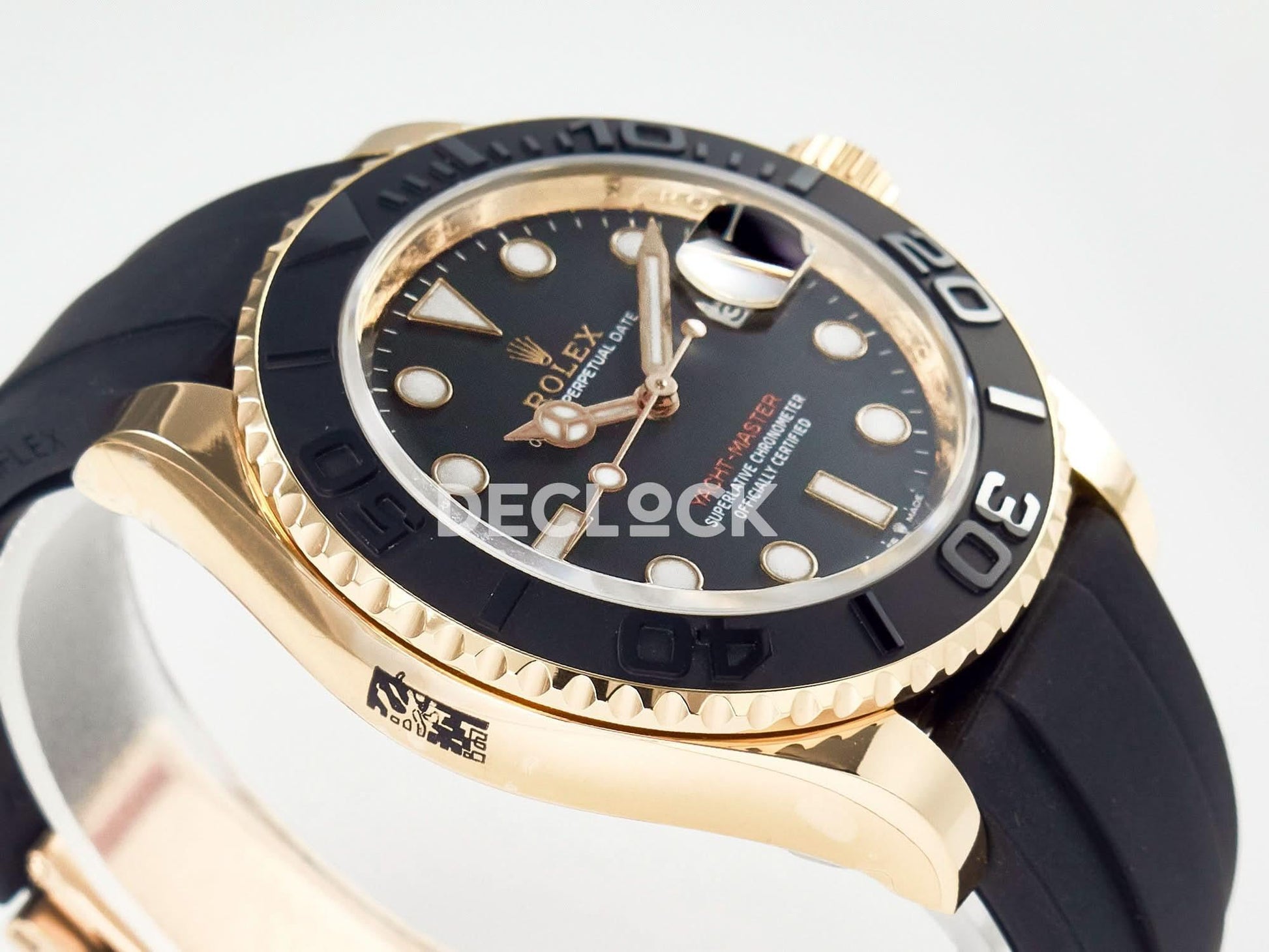 Replica Rolex Yacht-Master 126655 Clean 1:1 RG/Tungsten on Oysterflex |  Declock.